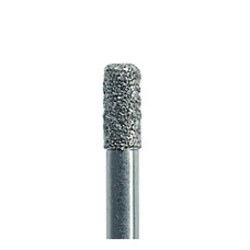 Бор діамантовий, під ТН № F 835KR.010, 1шт циліндр заокруглений; діам.= 1.00 мм; роб.довж.= 4.0 мм; 40 мкм (червоний); (L=19 мм) (Edenta/Едента)