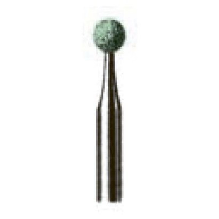 Камінь абразивний під ТН Abrasives (Абразівс) № GF601.030FG, 1шт кулька; діам.= 3.00 мм; роб.част.= 3.0 мм; Medium (середня/білий) (Edenta/Едента)