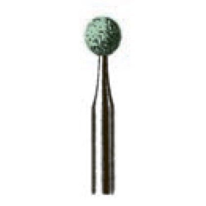 Камінь абразивний під КН Abrasives (Абразівс) № GF602.040RA, 1шт кулька; діам.= 4.00 мм; роб.част.= 4.0 мм; Medium (середня/зелений) (Edenta/Едента)