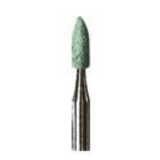 Камінь абразивний під ТН Abrasives (Абразівс) № GF661.025FG, 1шт циліндр загострений; діам.= 2.50 мм; роб.част.= 7.0 мм; Medium (середня/зелений) (Edenta/Едента)