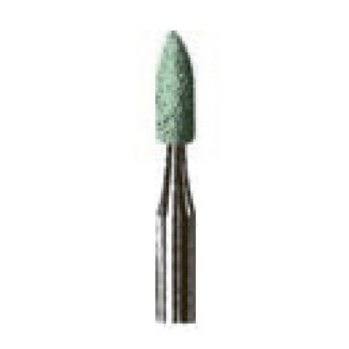 Камінь абразивний під КН Abrasives (Абразівс) № GF661.025RA, 1шт циліндр загострений; діам.= 2.50 мм; роб.част.= 7.0 мм; Medium (середня/зелений) (Edenta/Едента)