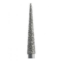 Бор діамантовий, під ТН K-Diamonds № KF859L.314.010, 1шт голкоподібний; діам.= 1.00 мм; роб.довж.= 11.5 мм; (2Х червоний); (L=19 мм) (Edenta/Едента)