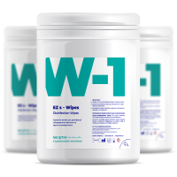 Дезсалфетки для поверхонь та інструментів (спирт) Ezs-Wipes W-1, туба 160шт/пак розм.= 16х17 см (Ezmedix/Ізімедікс)