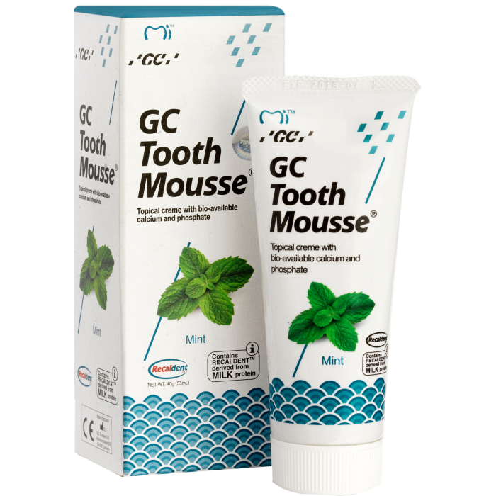 Tooth Mousse (Тусс Мусс), тюбик 35мл смак: м'ята - Ремінералізуючий гель (казеїнфосфопептид) (GC/Джі-Сі)