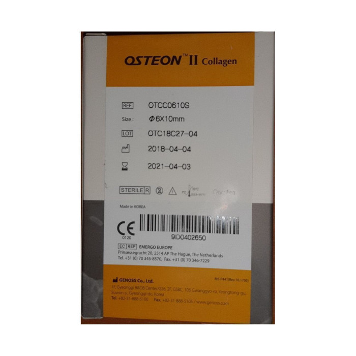 OSTEON II Collagen (Остеон 2 Колаген) № OTCC0610S, циліндр 0.28куб.см розм.= 0.5-1.0мм - Кістковий матеріал (Genoss/Ґеносс)