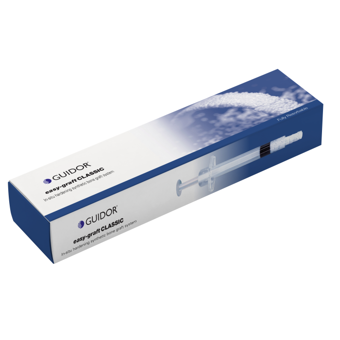easy-graft 400 (ізі-графт 400) № C11-005, Пак.: шпр.0.4мл розм.= 0.5-1.0мм; об'єм= 0.4 куб.см (+біолінкер) - Кістковий матеріал (Guidor/Гайдор)