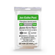 Jen-Esthe Post (Джен-Есте Пост), 6шт/пак розм.= 2; діам.= 1.2 мм; колір: зелений - Штифти скловолоконні (Джендентал-Україна/Джендентал-Україна)