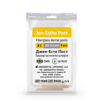 Jen-Esthe Post (Джен-Есте Пост), 6шт/пак розм.= 3; діам.= 1.3 мм; колір: жовтий - Штифти скловолоконні (Джендентал-Україна/Джендентал-Україна)