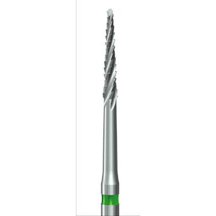 Фреза ТВС, для різання кістки, під ТН № H162SXL.314.014, 1шт конус; діам.= 1.40 мм; роб.довж.= 8.0 мм; (зелений); (L=33 мм) (Komet Dental/Комет Дентал)