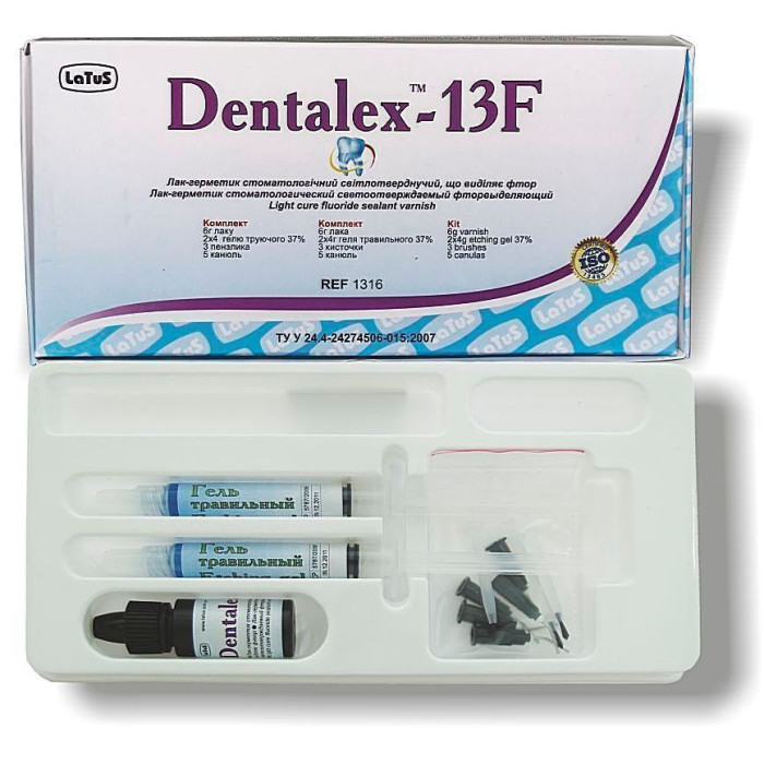 Dentalex-13F (Денталекс-13F) № 1316, Н-р: флак. 6г - Фторлак (фторид кальцію, фторид натрію) (Latus/Латус)
