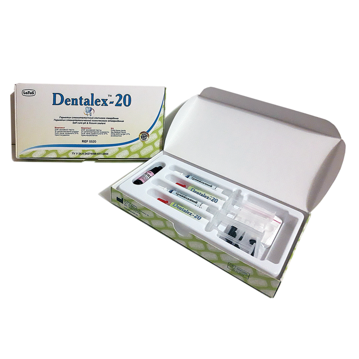 Dentalex-20 (Денталекс-20) № 0520, Н-р: 2х4г+3г колір: напівпрозорий - Фісурний герметик (Latus/Латус)