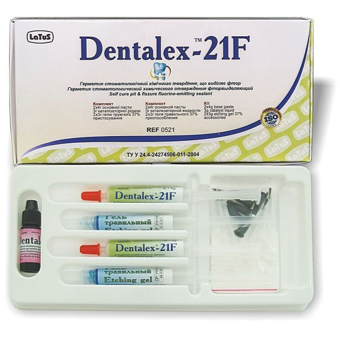 Dentalex-21F (Денталекс-21F) № 0521, Н-р: 2х4г+3г колір: напівпрозорий - Фісурний герметик (Latus/Латус)