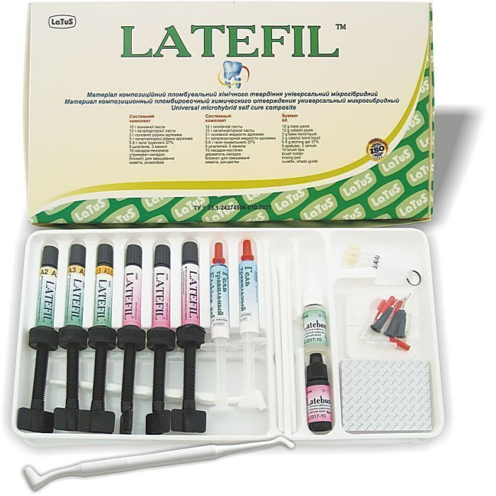 Latefil (Латефіл) № 1501, Н-р: 6 х шпр.4г (A2, A3, A3.5) - Хімкомпозит, мікрогібридний (Latus/Латус)