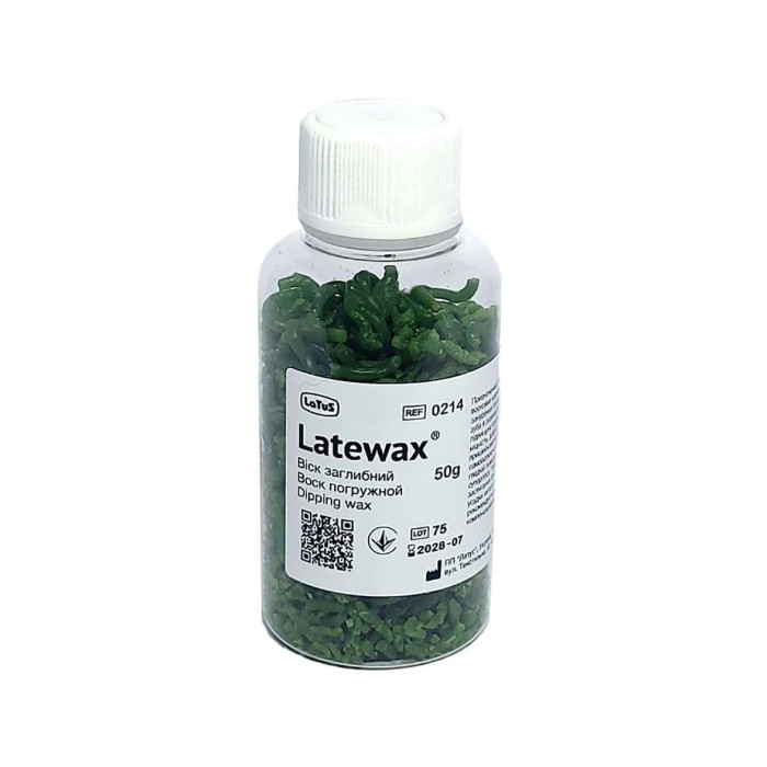 Віск заглибний Latewax, Deeping Wax Green № 0214, 50г колір: зелений (Latus/Латус)