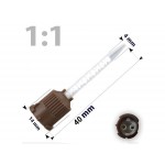 Насадка для змішування (міксер) пряма, конусна, подвійний шприц 1:1 № HP05, 1шт довжина= 50 мм; діам.= 5.5 мм (Luxor/Люксор)