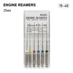 Engine Reamers (Енджайн Рімерс), 6шт/пак довж.=25 мм; № 15-40 - Каналорозширювачі, машинні (Mani/Мані)
