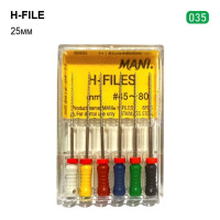 H-File (Н-Файл), 6шт/пак довж.=25 мм; № 35 - Каналорозширювачі, ручні (Mani/Мані)