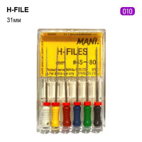 H-File (Н-Файл), 6шт/пак довж.=31 мм; № 10 - Каналорозширювачі, ручні (Mani/Мані)