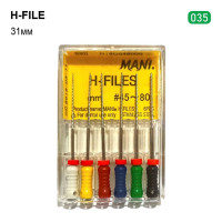 H-File (Н-Файл), 6шт/пак довж.=31 мм; № 35 - Каналорозширювачі, ручні (Mani/Мані)