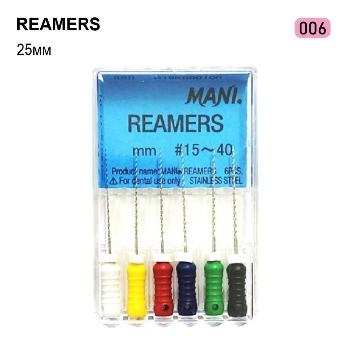 K-Reamer (К-Рімер), 6шт/пак довж.=25 мм; № 06 - Каналорозширювачі, ручні (Mani/Мані)