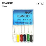 K-Reamer (К-Рімер), 6шт/пак довж.=25 мм; № 15-40 - Каналорозширювачі, ручні (Mani/Мані)