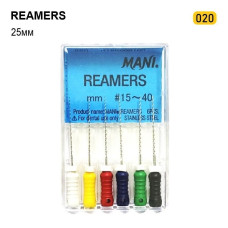 K-Reamer (К-Рімер), 6шт/пак довж.=25 мм; № 20 - Каналорозширювачі, ручні (Mani/Мані)
