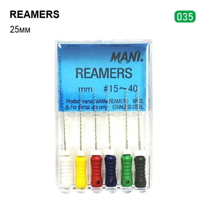 K-Reamer (К-Рімер), 6шт/пак довж.=25 мм; № 35 - Каналорозширювачі, ручні (Mani/Мані)