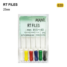 RT-Files (ЕрТі-Файл), 6шт/пак довж.=25 мм; № 20 - Каналорозширювачі, ручні (Mani/Мані)