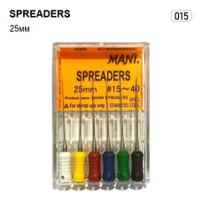 Spreaders (Спреадерс), 6шт/пак довж.=25 мм; № 15 - Конденсатори гутаперчі, ручні (Mani/Мані)