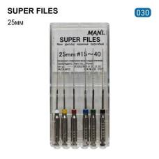 Super Files (Супер Файл), 6шт/пак довж.=25 мм; № 30 - Каналорозширювачі, машинні (Mani/Мані)