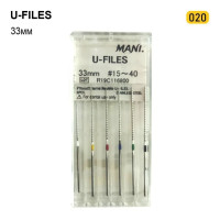 U-File (У-Файл), 6шт/пак довж.=33 мм; № 20 - Ультразвукові файли, машинні (Mani/Мані)
