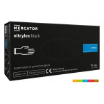 Рукавички нитрилові Nitrylex Black, 100шт/пак колір: чорний; розм.= "L" (№8-9) (Mercator Medical/Меркатор Медікал)