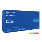 Рукавички нитрилові Nitrylex Basic, 100шт/пак колір: блакитний; розм.= 