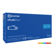 Рукавички нитрилові Nitrylex Basic, 100шт/пак колір: блакитний; розм.= 