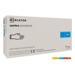 Рукавички латексні текстуровані Santex Powdered (Сантекс Павдеред), 100шт/пак розм.= 
