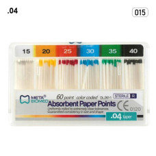 Штифти паперові, 60шт/пак конус. .04; розм.= 15 (Meta Biomed/Мета Біомед)
