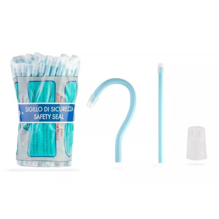 Слиновідсмоктувачі ASPIRDENTAL № 3410/12/1, 100шт/пак довжина= 150 мм; діам.= 6.50 мм; колір: матовий світло-блакитний (Nostrum/Нострум)