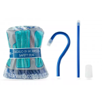Слиновідсмоктувачі ASPIRDENTAL № 3410/04/1, 100шт/пак довжина= 150 мм; діам.= 6.50 мм; колір: прозорий блакитний (Nostrum/Нострум)