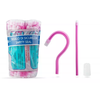 Слиновідсмоктувачі ASPIRDENTAL № 3410/11/1, 100шт/пак довжина= 150 мм; діам.= 6.50 мм; колір: прозорий фуксія (Nostrum/Нострум)