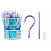 Слиновідсмоктувачі ASPIRDENTAL № 3410/13/1, 100шт/пак довжина= 150 мм; діам.= 6.50 мм; колір: прозорий фіолетовий (Nostrum/Нострум)