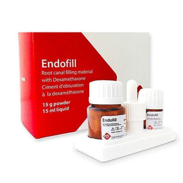 Endofill (Ендофілл), Пак.: 15г+15мл - Цемент для каналів (цинк-оксид-евгенол, з гiдрокортизоном) (PD/Пі-Ді)