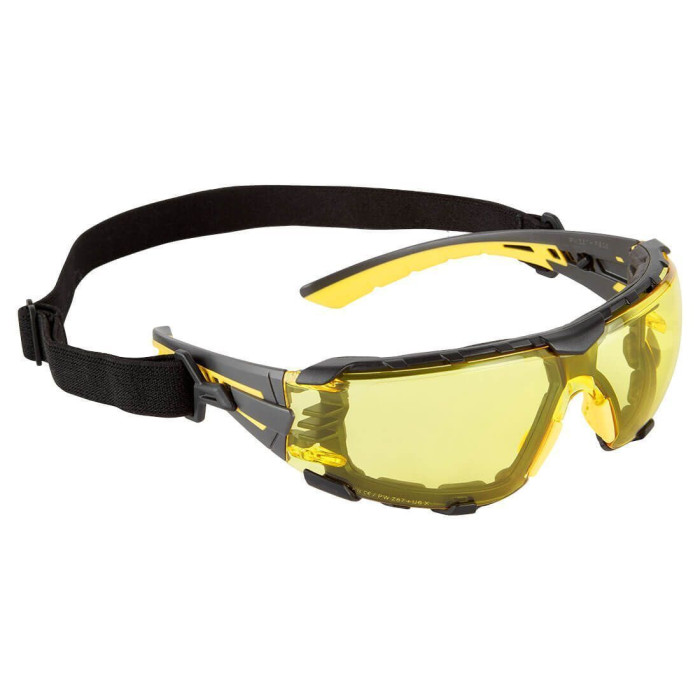 Окуляри захисні, жовті, закриті Tech Look Pro KN № PS28AMR, 1шт (PortWest/ПортВест)