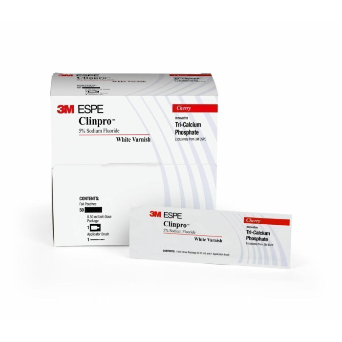 Clinpro White Varnish (Клінпро Вайт Ваніш) № 12249C, унід. 0.5мл смак: вишня - Фторлак (фторид натрію, трикальційфосфат) (Solventum (3M)/Солвентум (ЗМ))