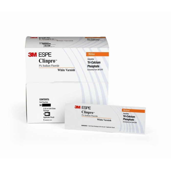 Clinpro White Varnish (Клінпро Вайт Ваніш) № 12249L, унід. 0.5мл смак: диня - Фторлак (фторид натрію, трикальційфосфат) (Solventum (3M)/Солвентум (ЗМ))