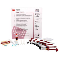 Filtek Z250 Starter Kit (Філтек ЗЕТ250) № 6020E, Н-р: 8 х шпр.4г (А1, А2, A3, А3,5, В3, С2, D3, UD) (+6мл Adper Single Bond 2, пробний набір Sof-Lex, 3мл Scotchbond Universal травільний гель, аксесуари, шкала віддтінків, інструкція) - Реставраційний компо