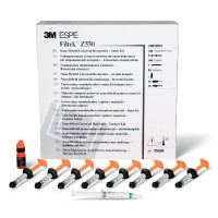 Filtek Z550 Стартовий набір (Філтек ЗЕТ550) № 7050IK, Н-р: 8 х шпр.4г (A1, A2, A3, A3.5, B3, C2, D3, OA2) (+6мл Adper Single Bond 2, 3мл Scotchbond Universal травільний гель, аксесcуари, інструкція) - Реставраційний композит, наногібридний (Solventum (3M)