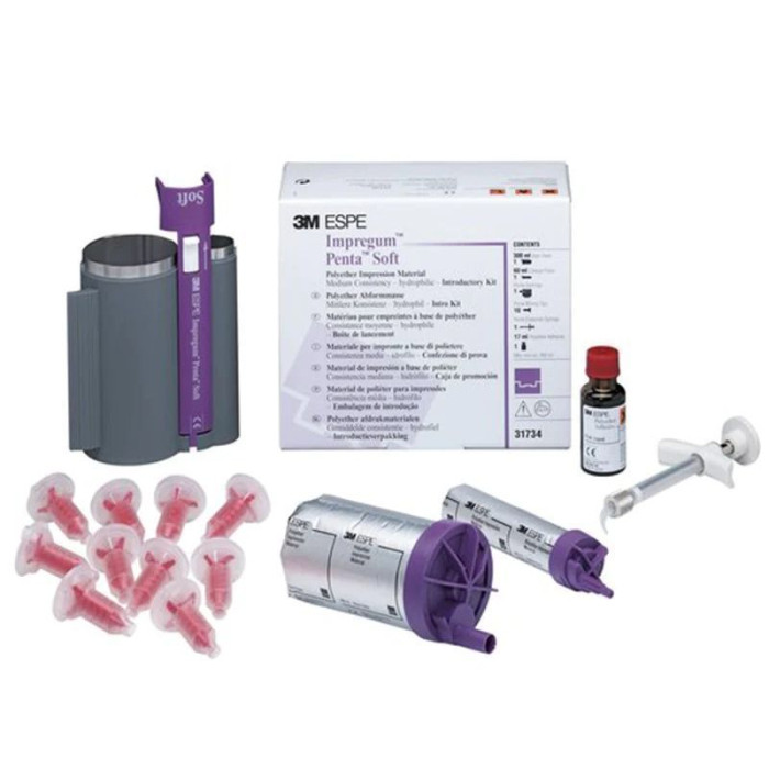 Impregum Penta Soft  (Імпрегам Пента Софт) № 31734, Н-р: 300мл+60мл колір: світло-бузковий - Відбиткова маса (поліефірна), середня в'язкість (тип2) (Solventum (3M)/Солвентум (ЗМ))