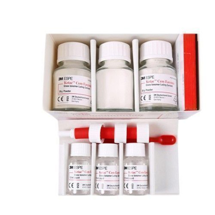 Ketac Cem Easymix (Кетак Цем Ізімікс) № 56906, Пак.: 3х30г+3х12мл - Фіксуючий цемент, склоіономерний (Solventum (3M)/Солвентум (ЗМ))
