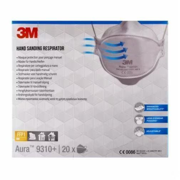 Респіратори Aura № 9310+, 1шт (Solventum (3M)/Солвентум (ЗМ))
