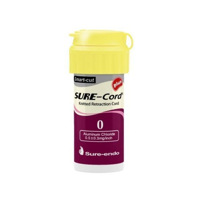 Sure-Cord Plus (Сюр-Корд Плюс), 1шт довжина= 254 см; розм.= # 0 - Ретракційна нитка (хлорид алюмінію) (Sure Dent/Шур Дент)